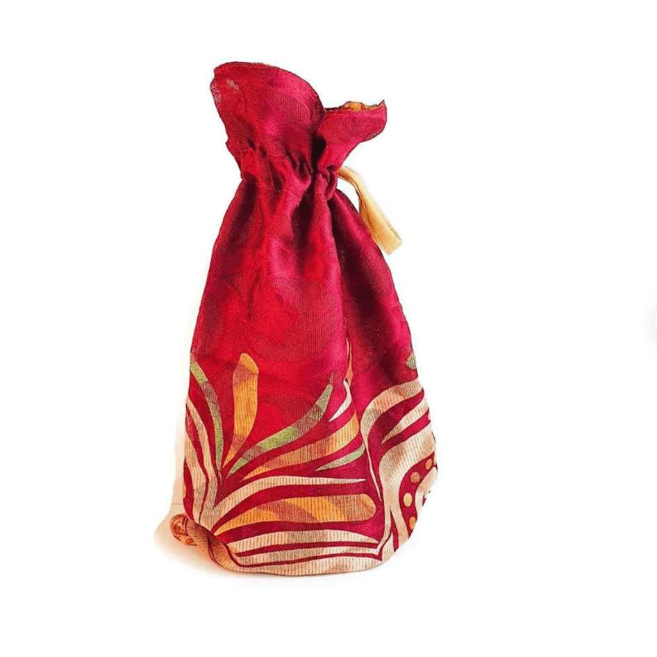 Large sari gift bags with drawstring