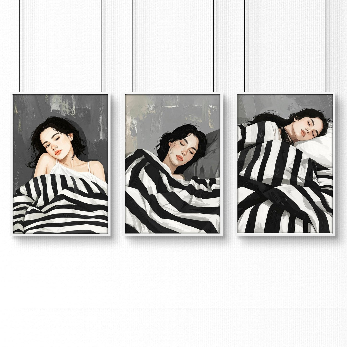 Large Wall Art Bedroom | Set of 3 Bohemian Wall art Prints