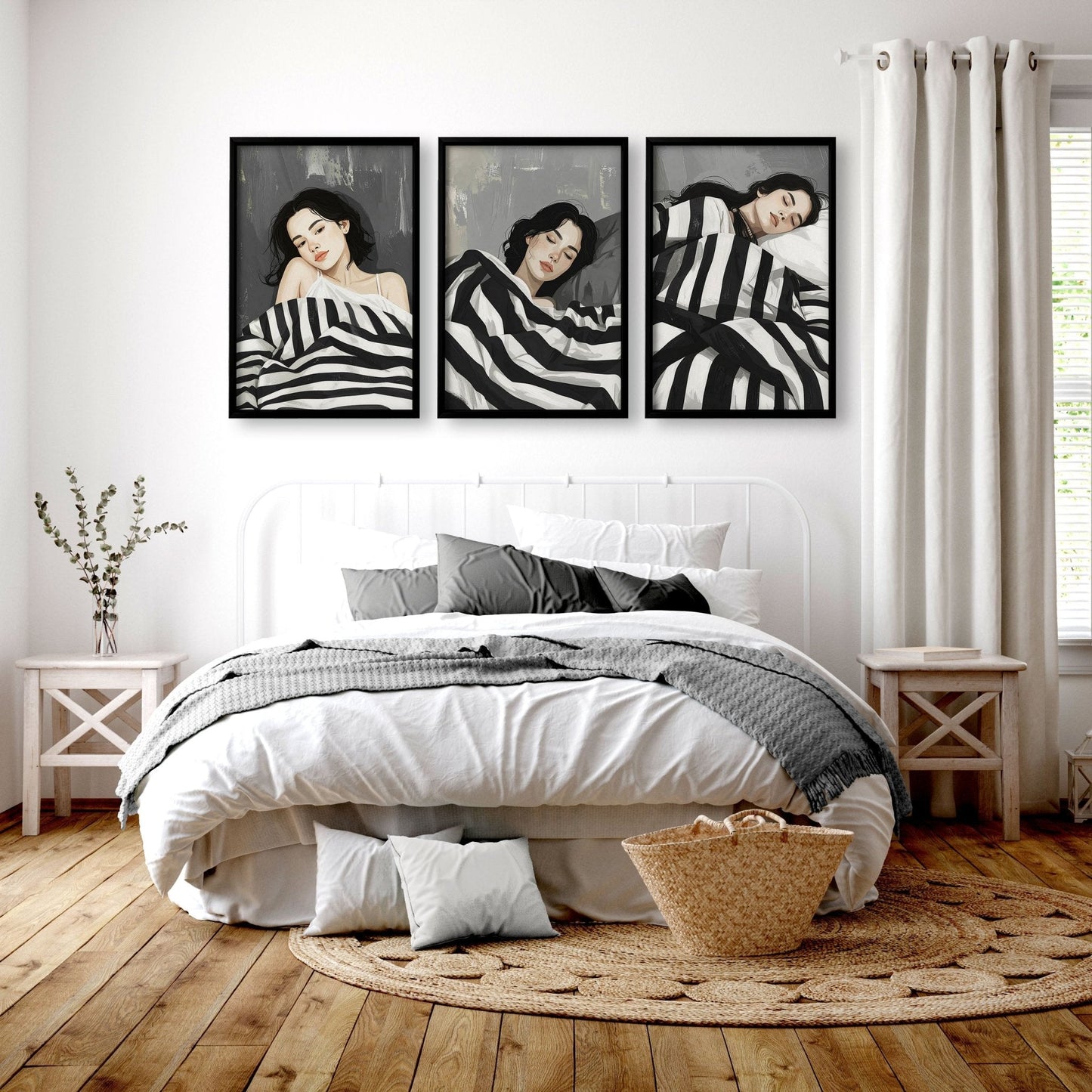 Large Wall Art Bedroom | Set of 3 Bohemian Wall art Prints