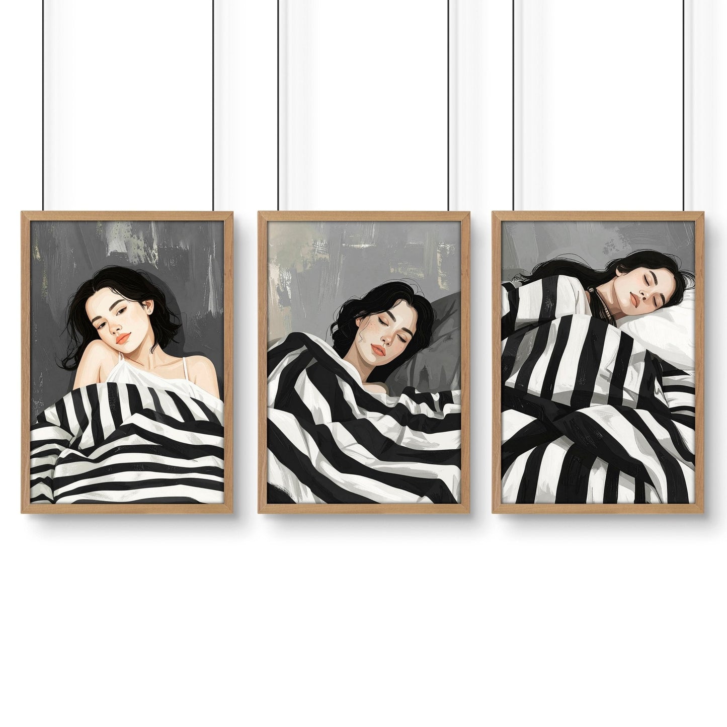 Large Wall Art Bedroom | Set of 3 Bohemian Wall art Prints