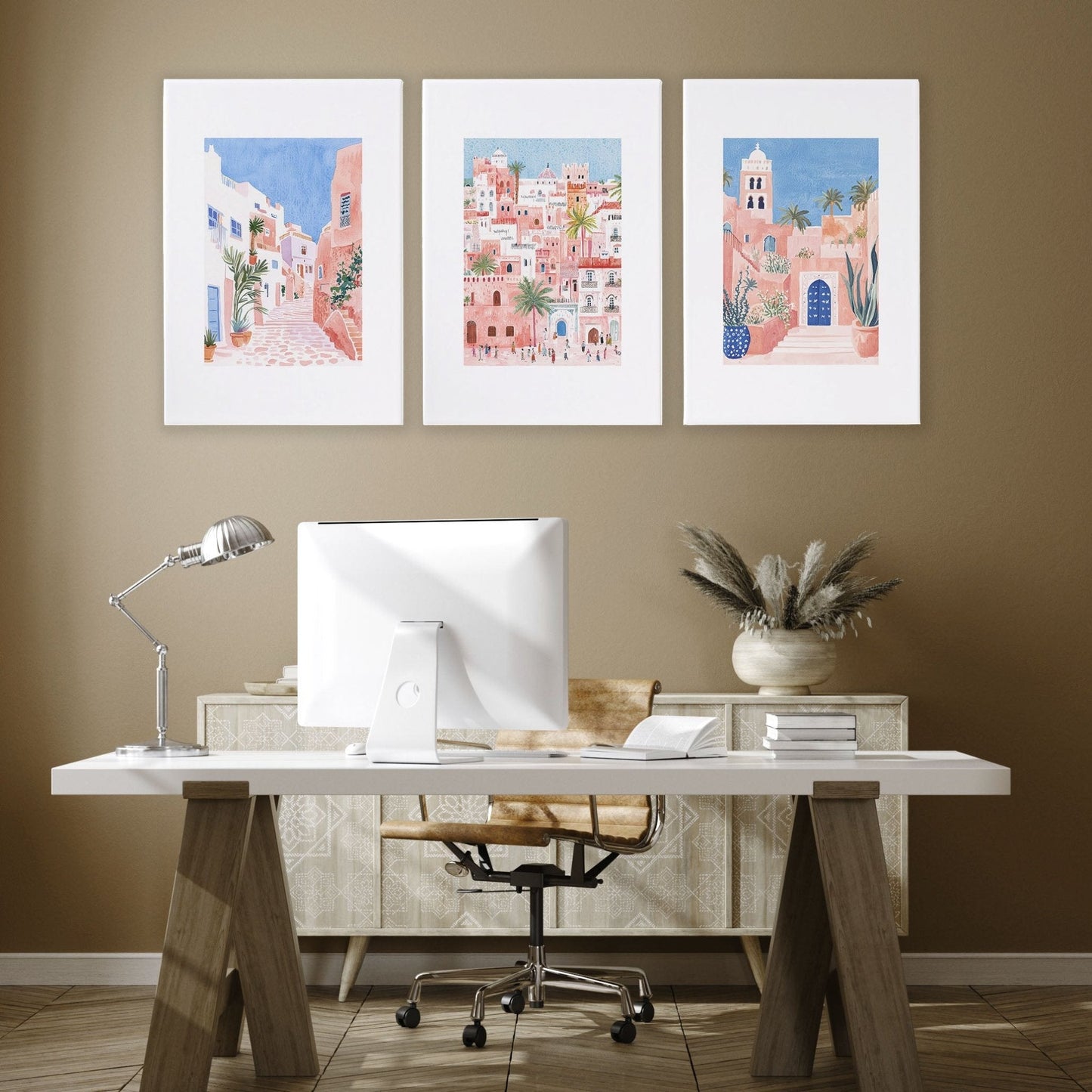 Large Wall Framed Art | Set of 3 Beach Decor Wall art Prints