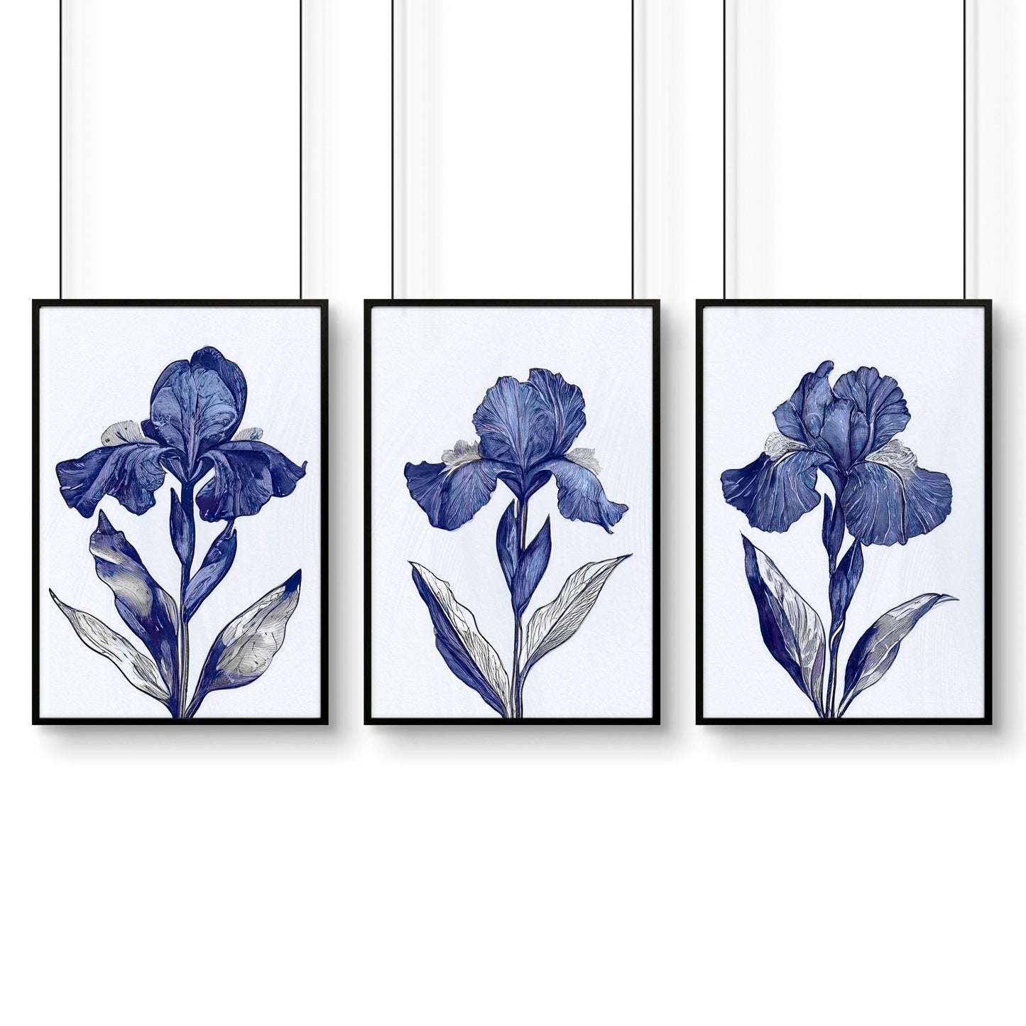 Large Wall Hanging | Set of 3 Botanical Wall art Prints