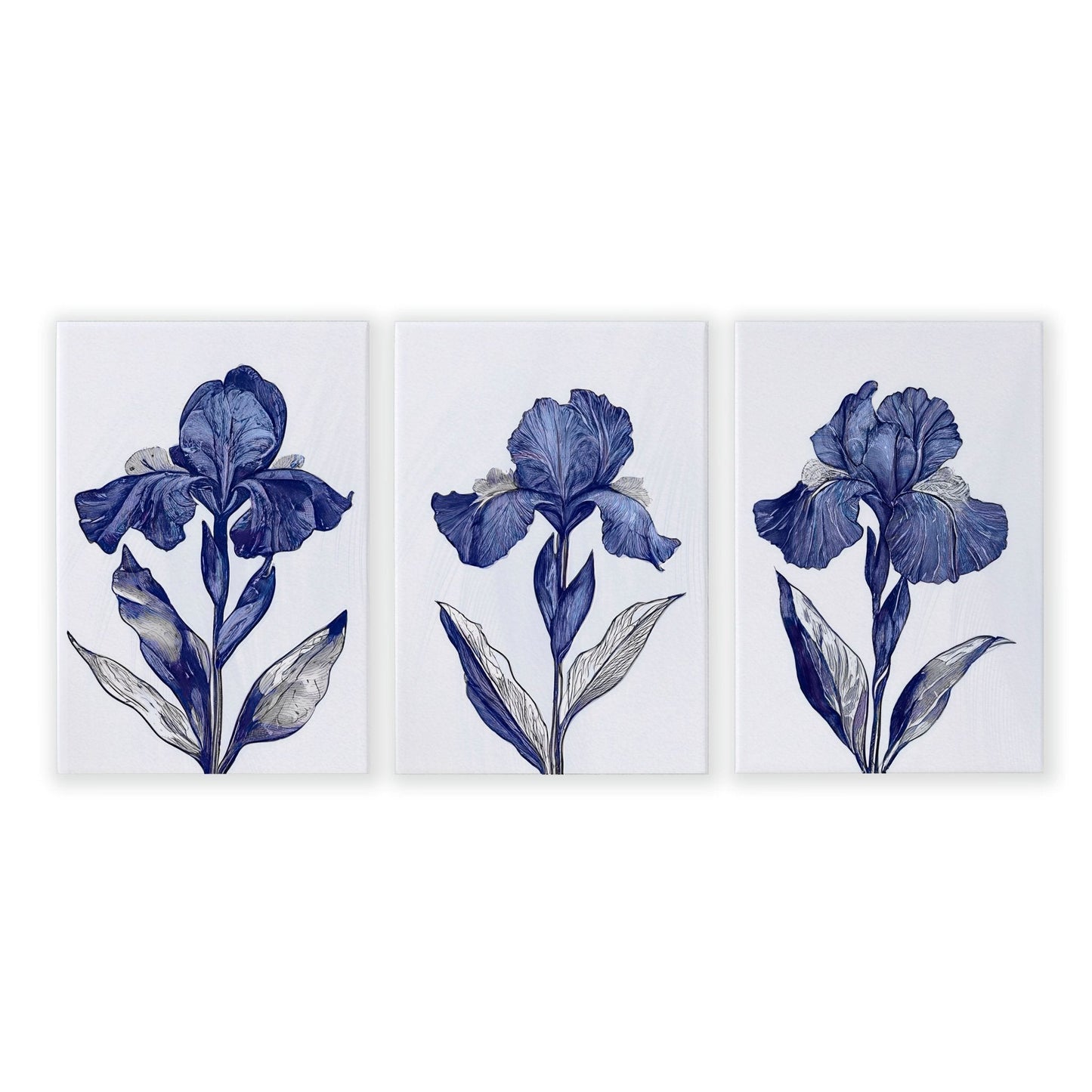 Large Wall Hanging | Set of 3 Botanical Wall art Prints