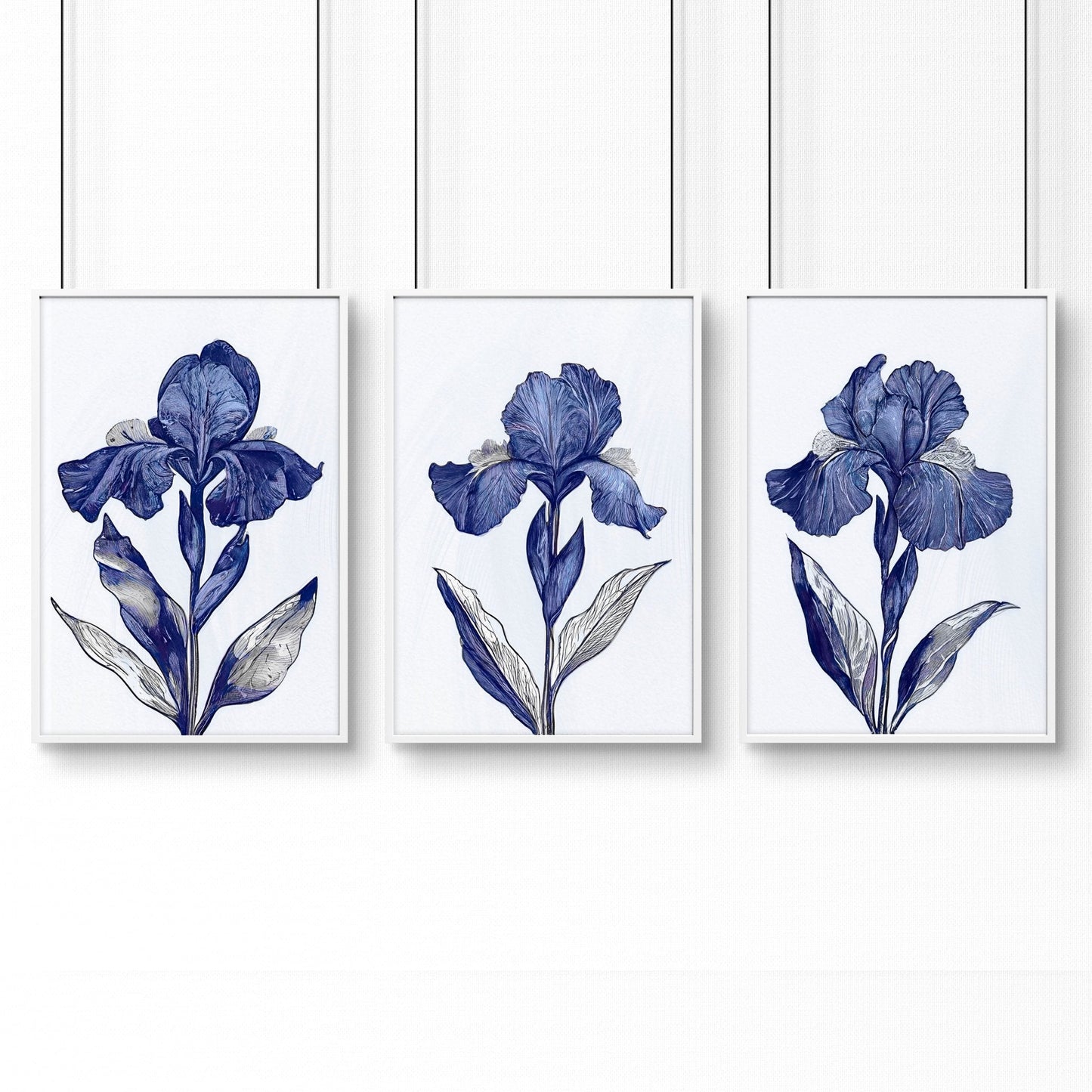 Large Wall Hanging | Set of 3 Botanical Wall art Prints
