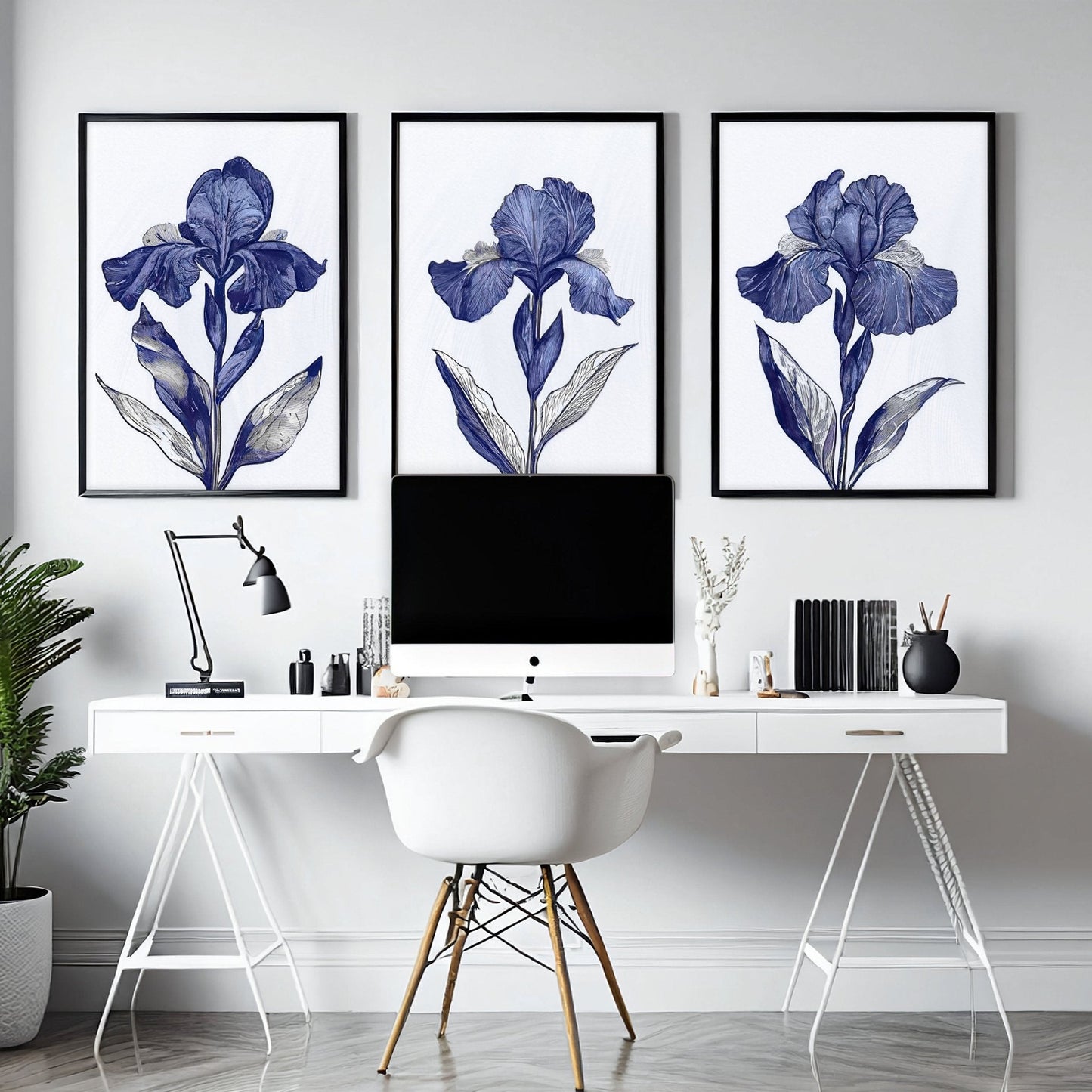 Large Wall Hanging | Set of 3 Botanical Wall art Prints