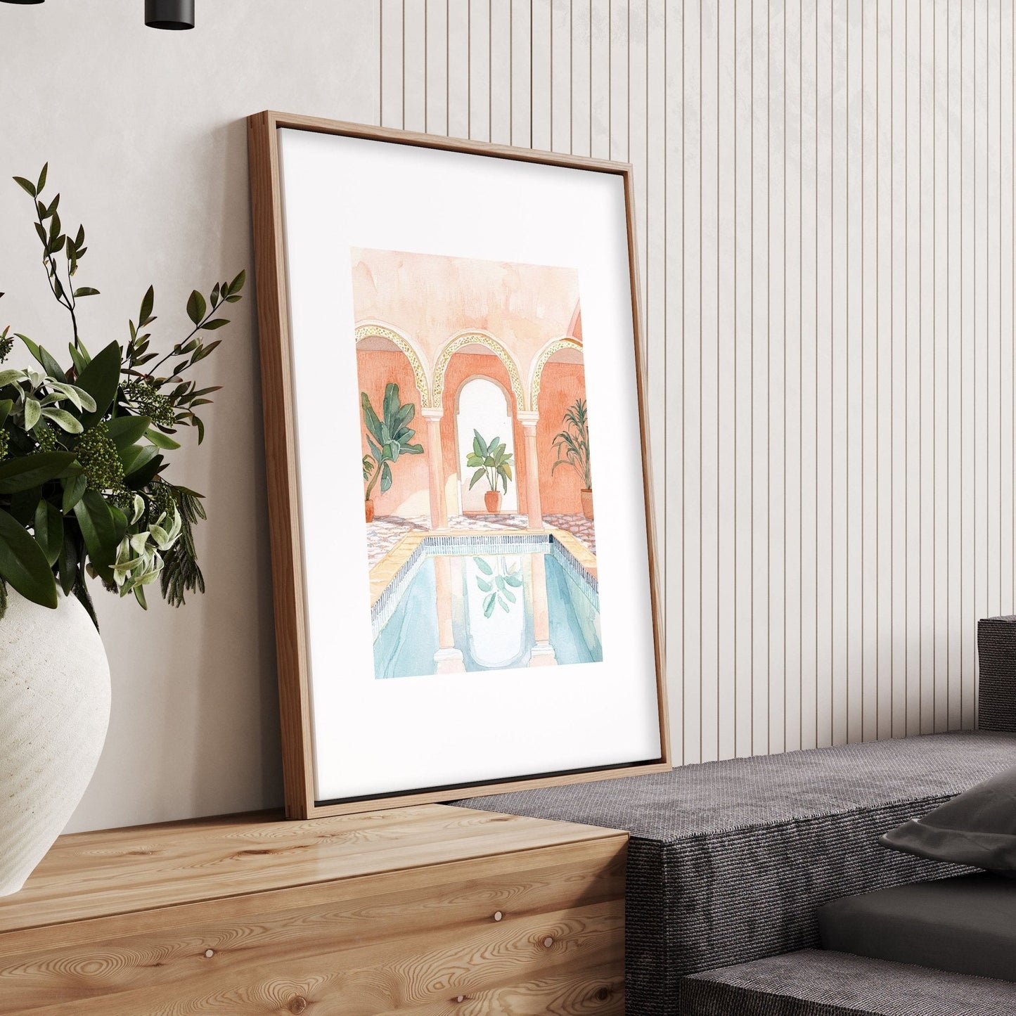 Large Wall Pictures For Living Room | Set of 3 Beach Decor Wall art Prints