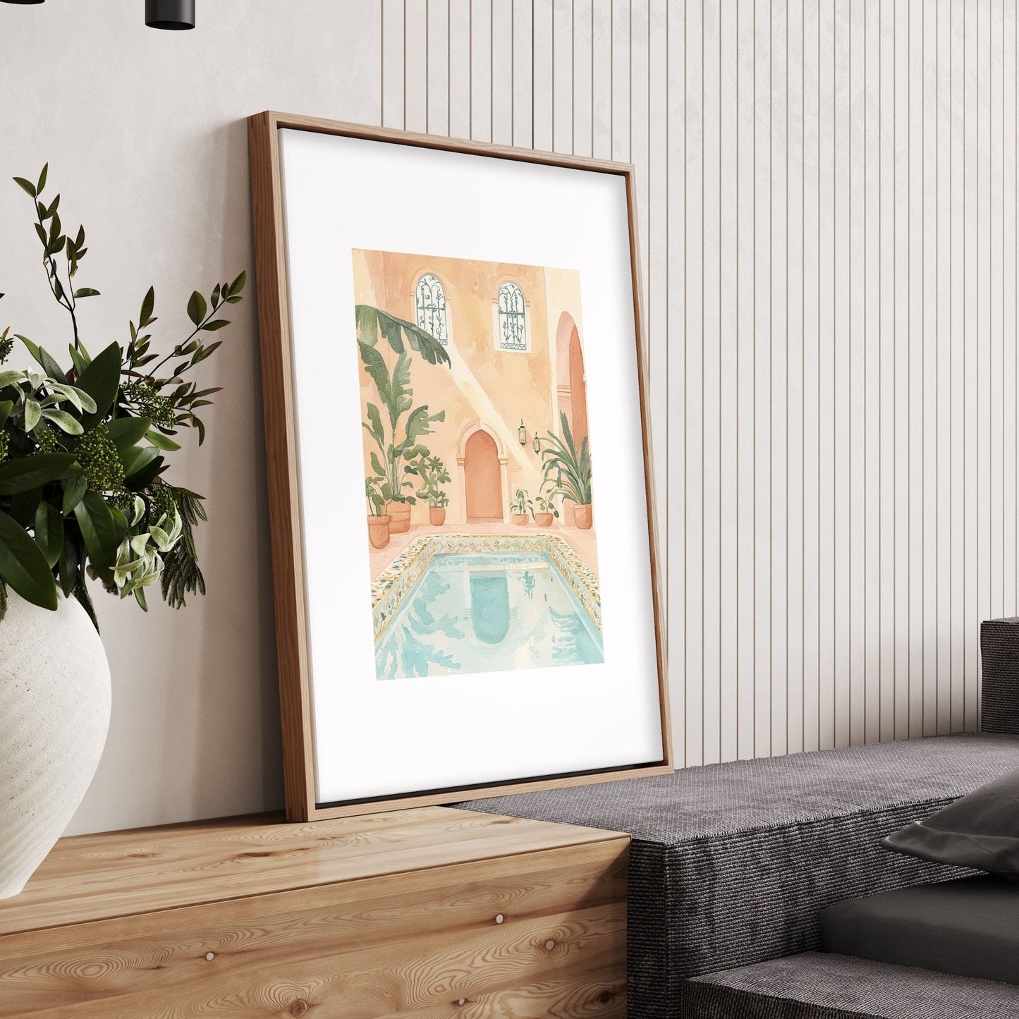 Large Wall Pictures For Living Room | Set of 3 Beach Decor Wall art Prints