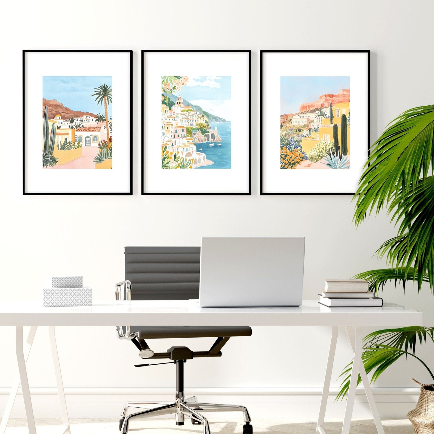 Large Wall Pictures | Set of 3 Beach Decor Wall art Prints