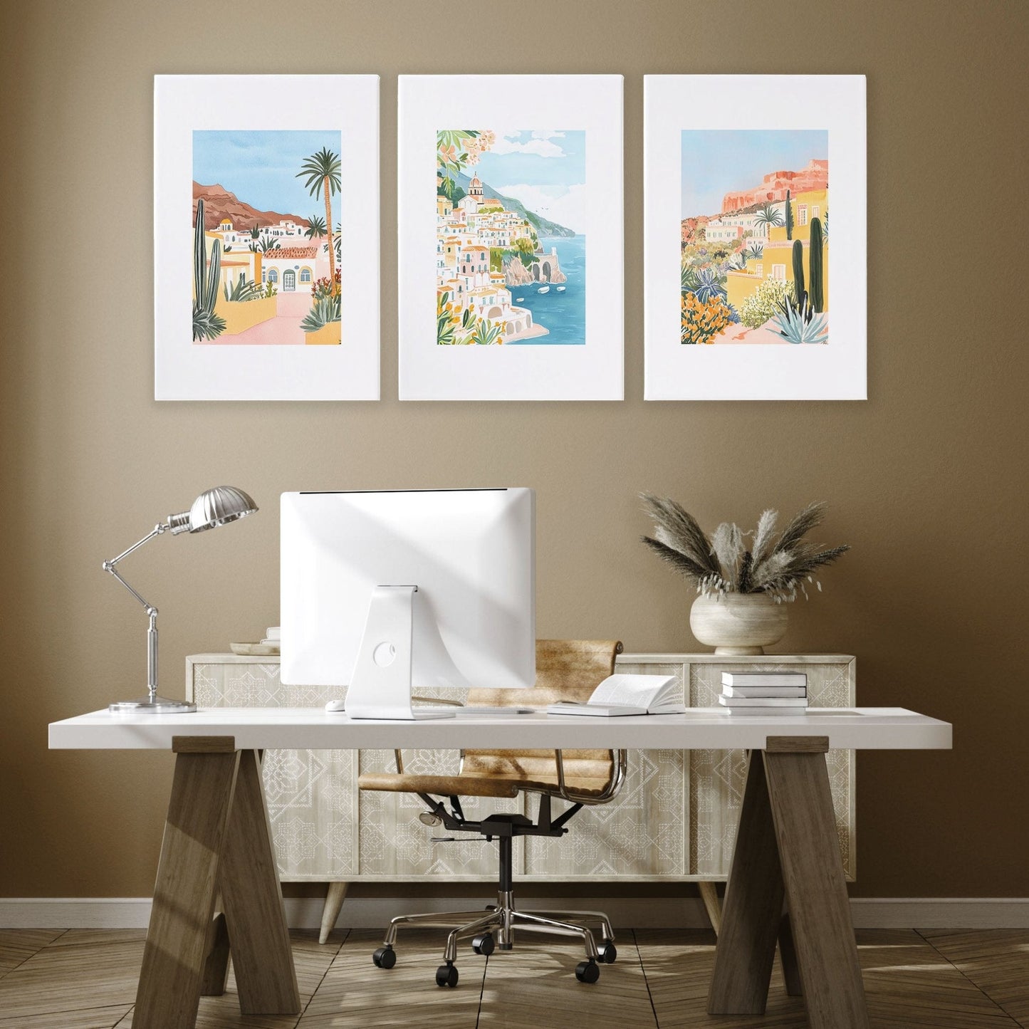 Large Wall Pictures | Set of 3 Beach Decor Wall art Prints