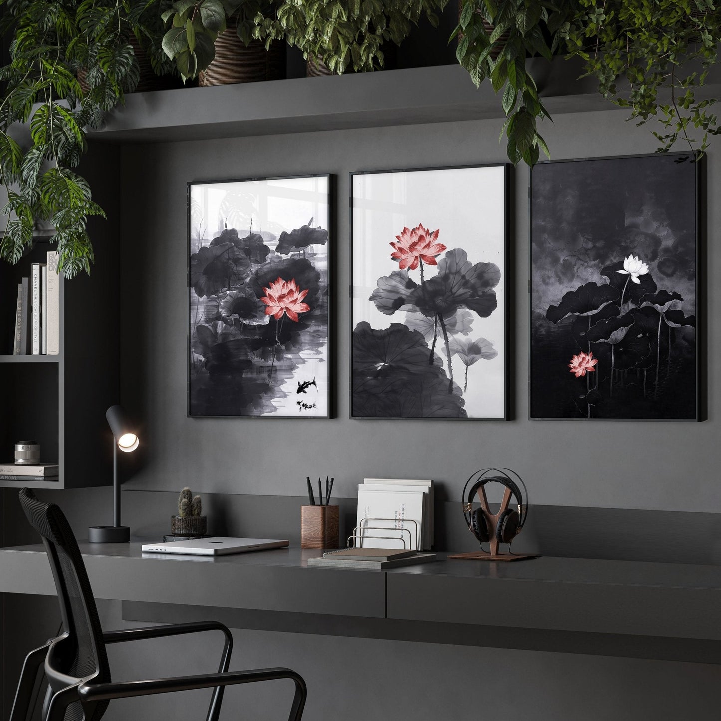 Large Wall Posters | Set of 3 Asian Inspired Wall art Prints