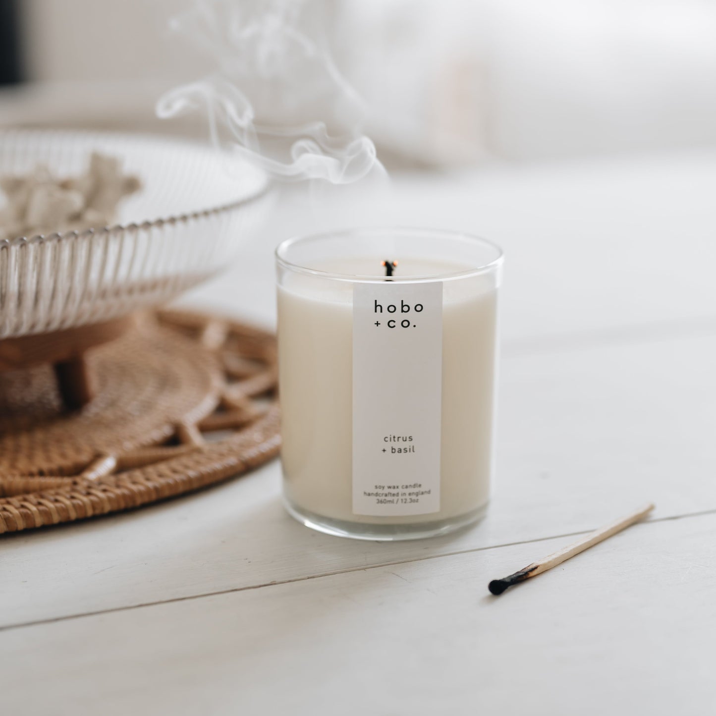 Large Citrus and Basil Candle
