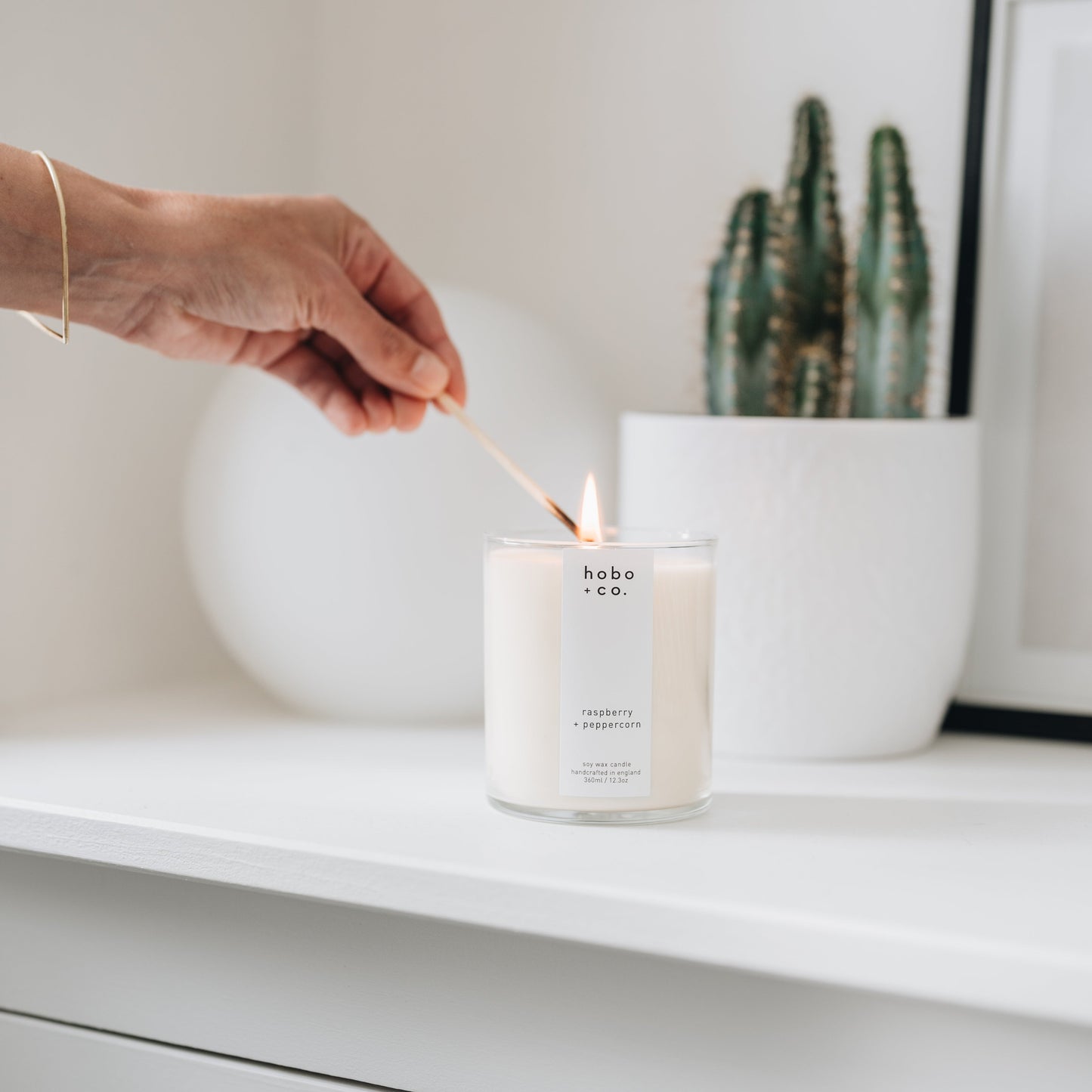 Large Raspberry and Peppercorn Candle