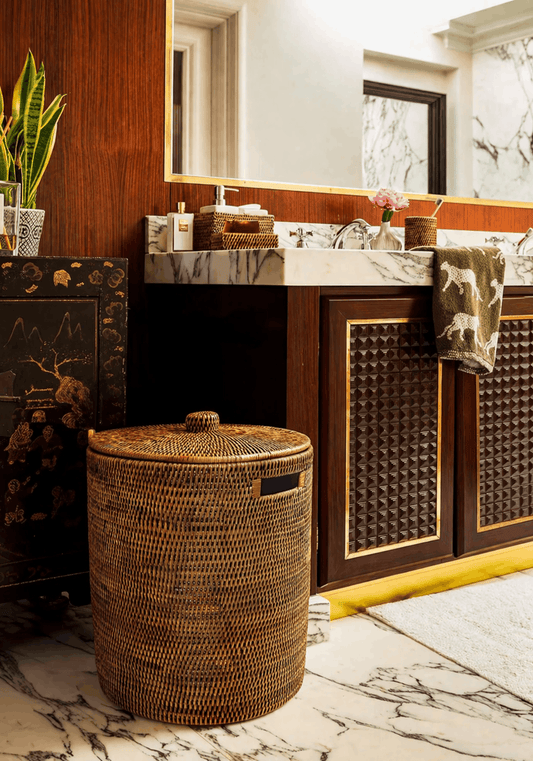 Handwoven Luxe Washing Hamper