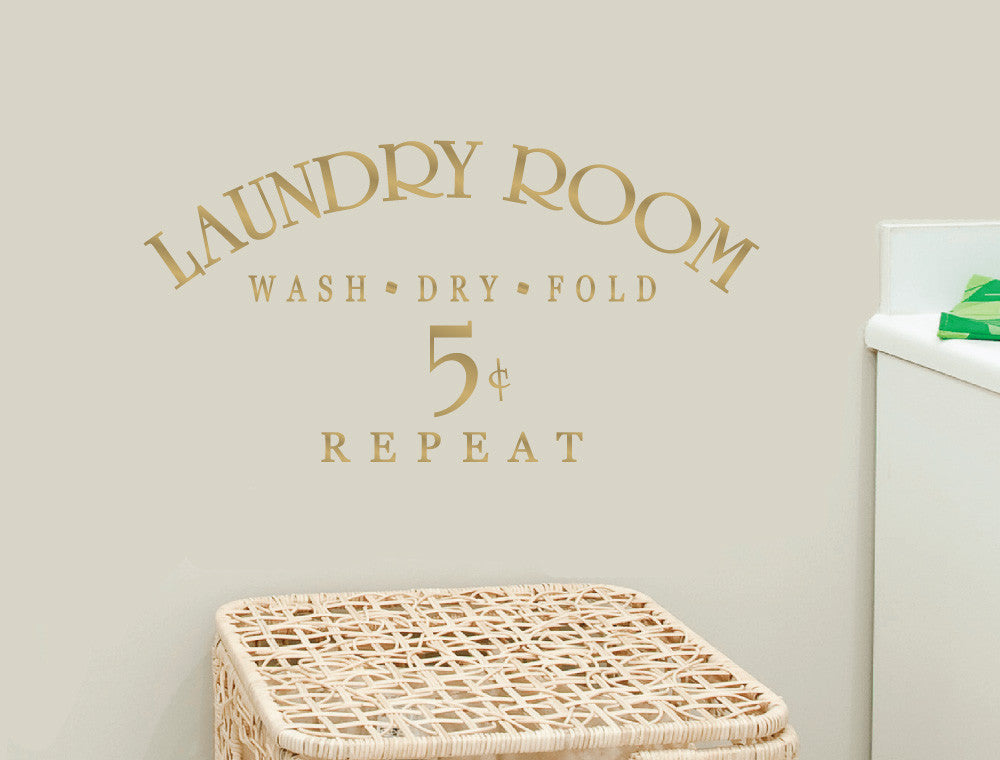 Laundry room wall sticker quote