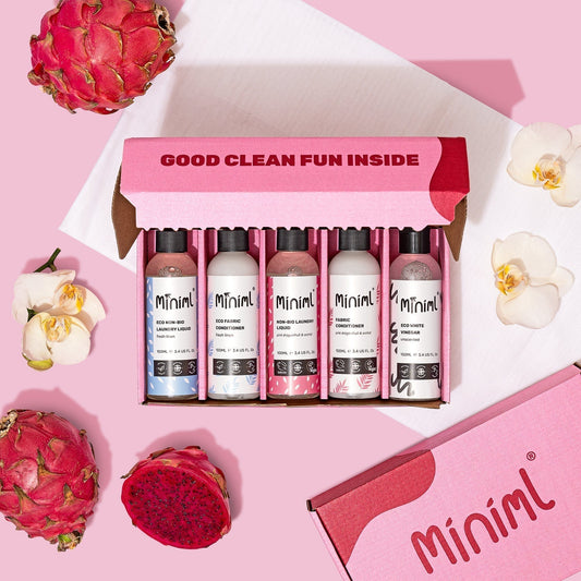 Miniml Laundry Trial & Travel Set | 5 x 100ml Mini Laundry Bundle