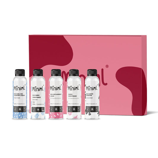 Miniml Laundry Trial & Travel Set | 5 x 100ml Mini Laundry Bundle