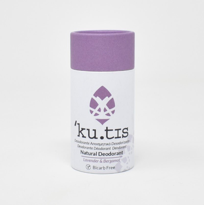 Lavender & Bergamot Natural Bicarb Free Roll On Eco Friendly Deodorant, Plastic Free Anti Perspirant