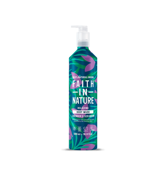 Lavender & Geranium Body Wash 500ml Aluminium – 99.5% Natural Origin