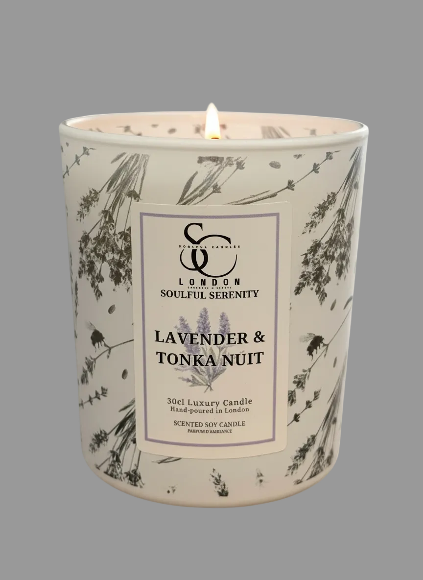 Lavender & Tonka – Luxury Soy Candle (30cl)