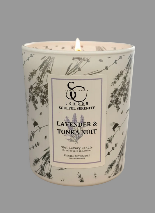 Lavender & Tonka – Luxury Soy Candle (30cl)