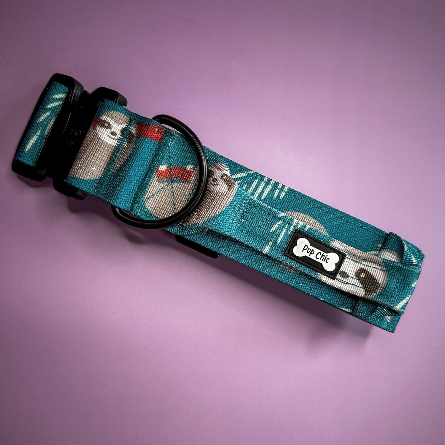 Lazy Sloth Tactical Dog Collar with Handle – Durable & Stylish for Large Dogs