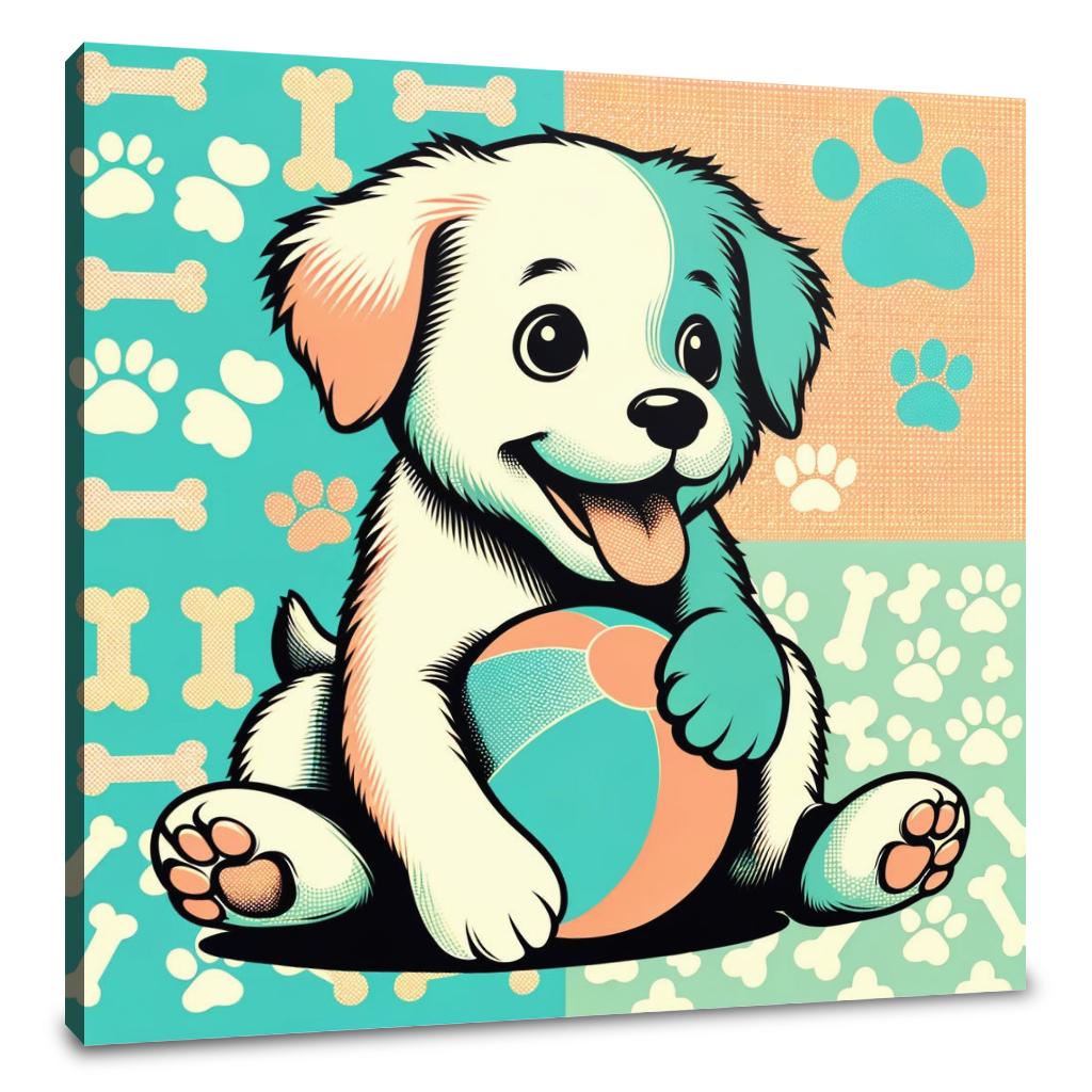 Joyful Pup Canvas