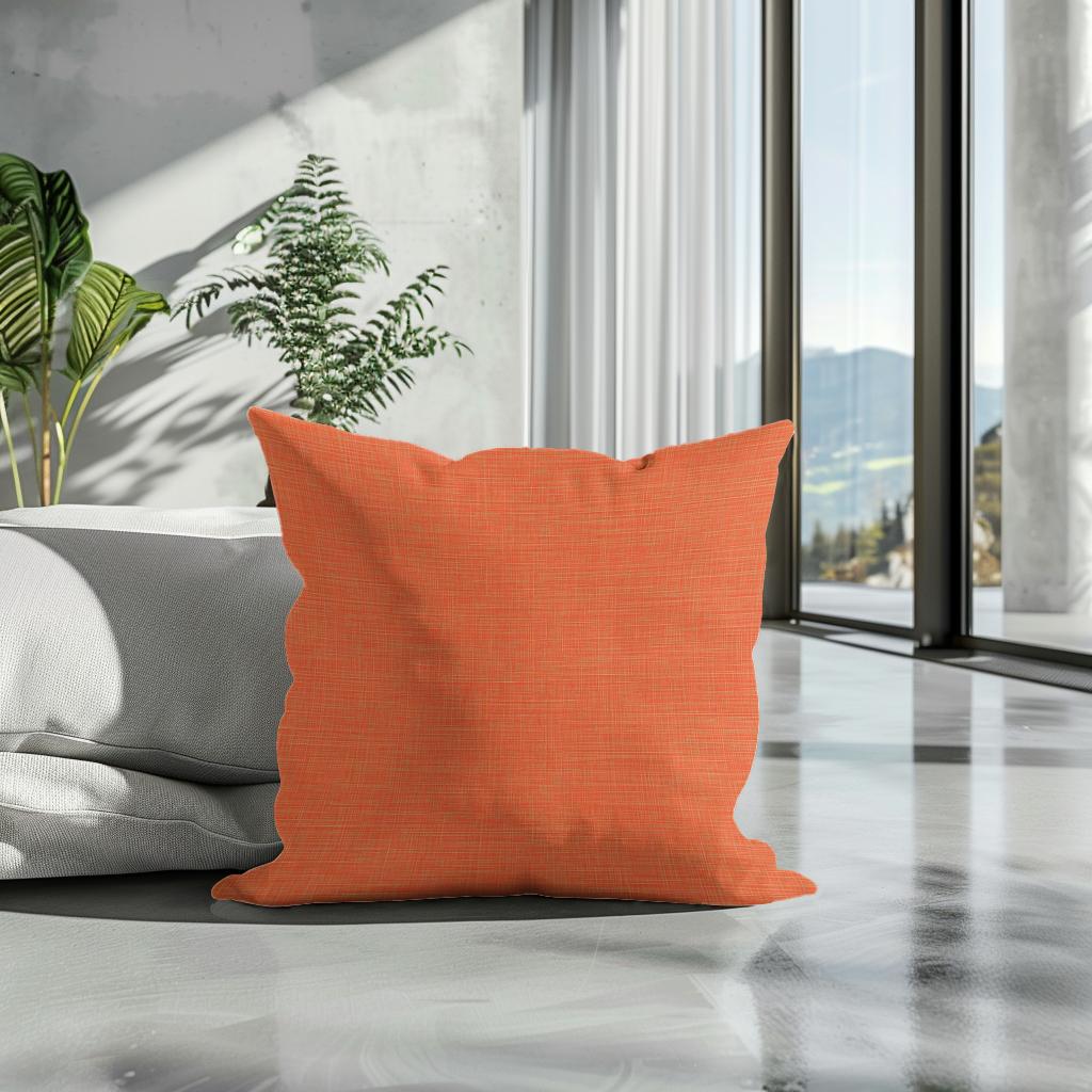 Vibrant Orange Cotton Cushion