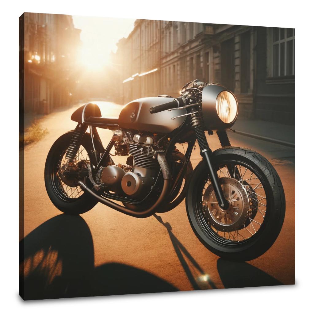 Sunset Café Racer Canvas