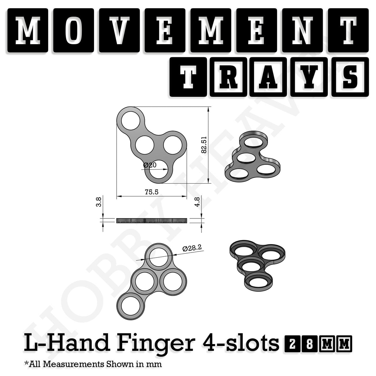 28mm Movement Trays for Tabletop Games | Wargaming | Full Range