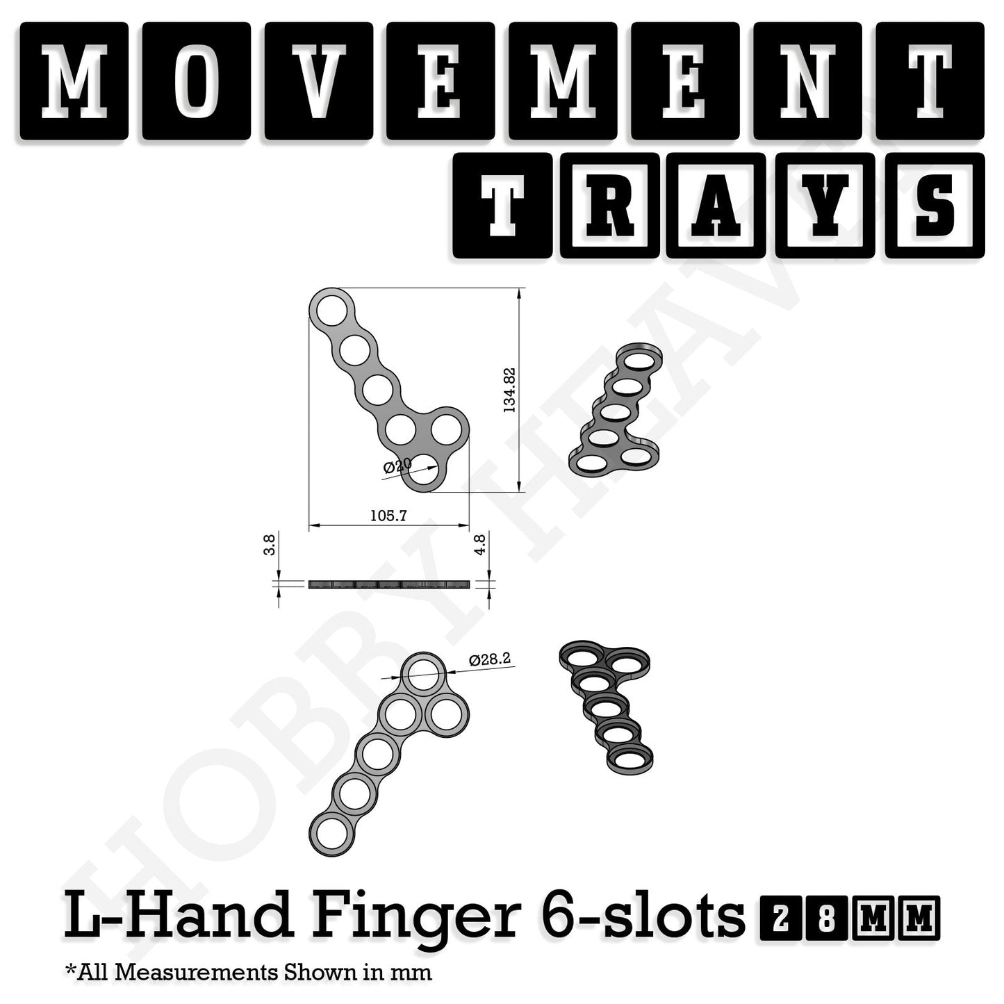 28mm Movement Trays for Tabletop Games | Wargaming | Full Range