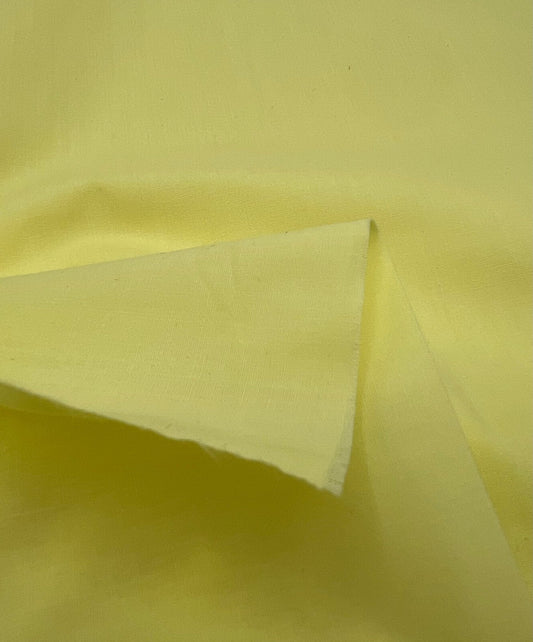 Lemon Plain Polycotton 105 GSM 80/20 44 Inch Non Stretch