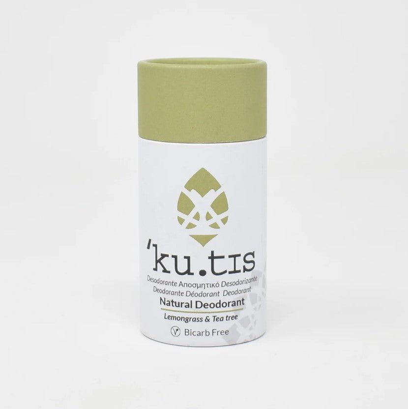 Lemongrass & Tea Tree Natural Bicarb Free Roll On Eco Friendly Deodorant, Plastic Free Anti Perspirant