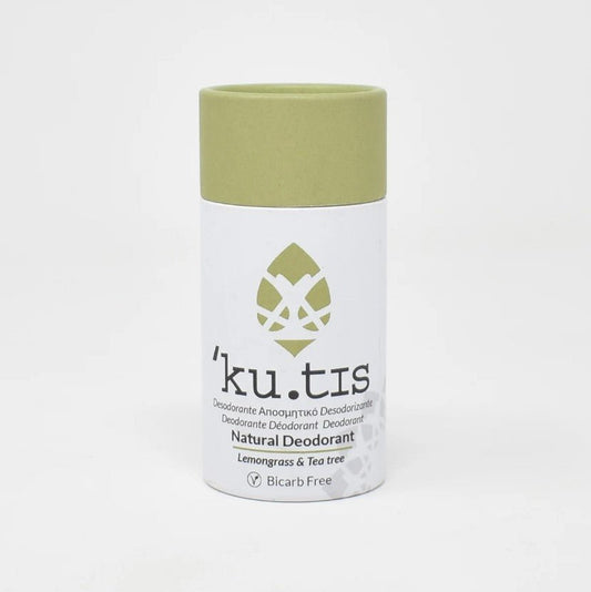 Lemongrass & Tea Tree Natural Bicarb Free Roll On Eco Friendly Deodorant, Plastic Free Anti Perspirant