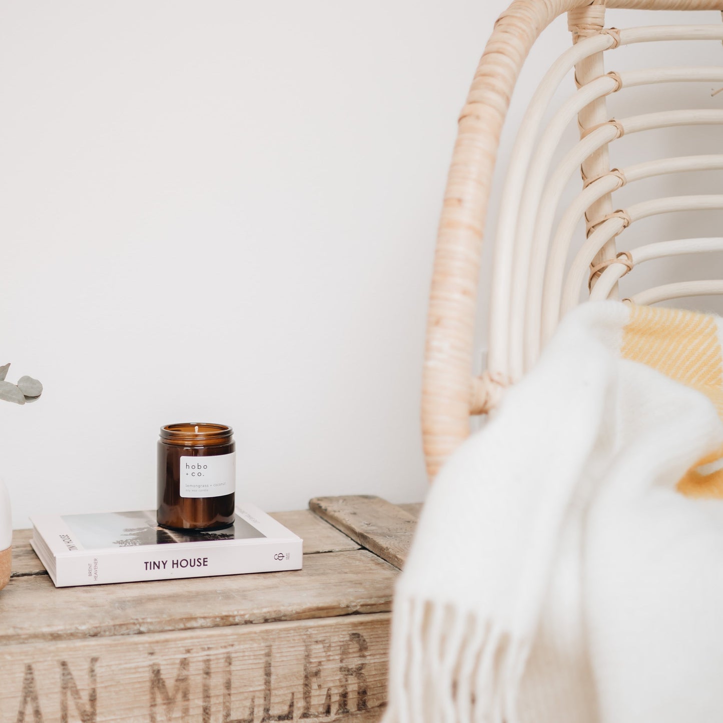 Glass Jar Lemongrass and Coconut Candle