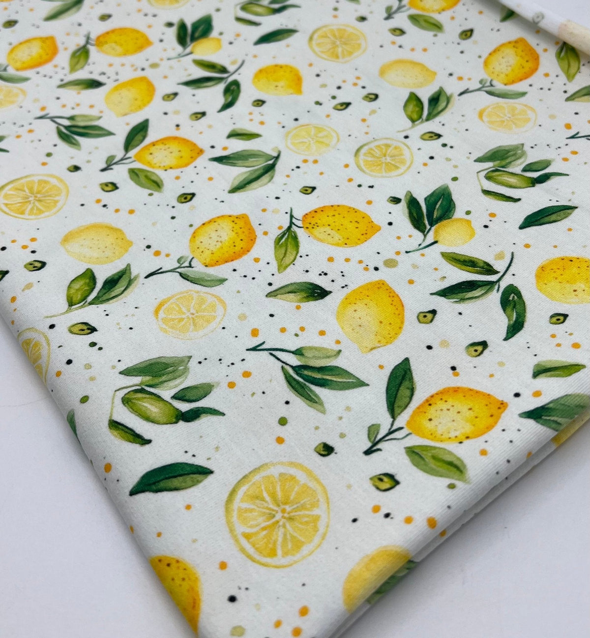 Lemons Print Cotton Stretch Jersey 200 GSM 95/5 Lycra 4 Way Stretch