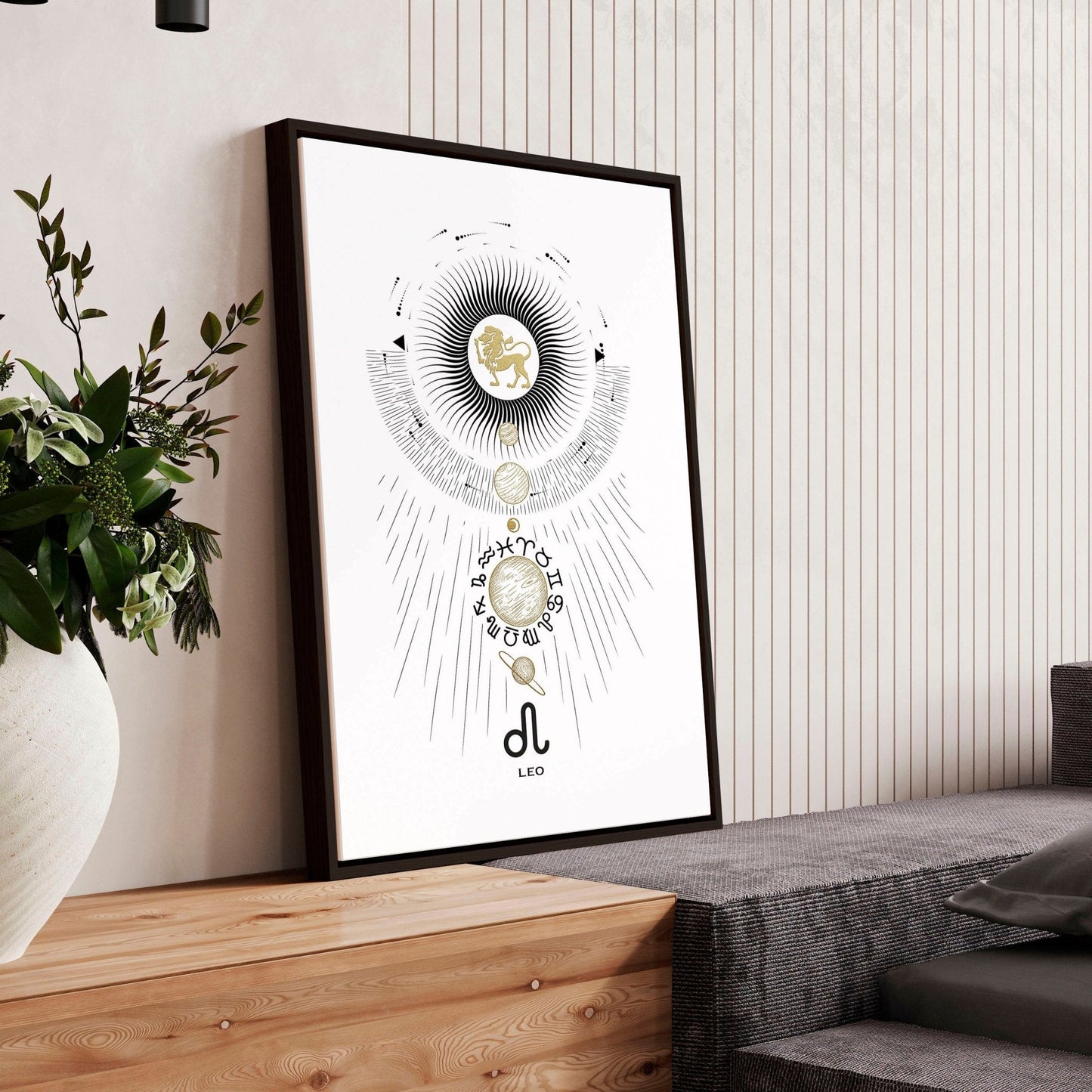 Leo zodiac sign wall art print
