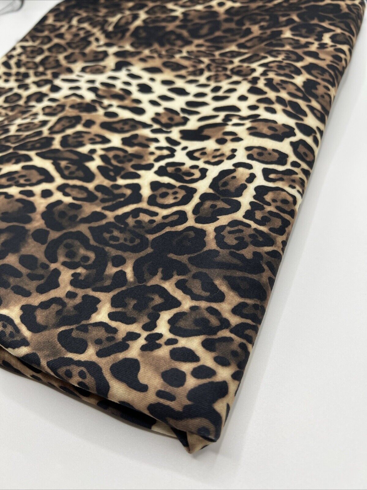 Leopard Animal Print Spun Poly Stretch Fabric