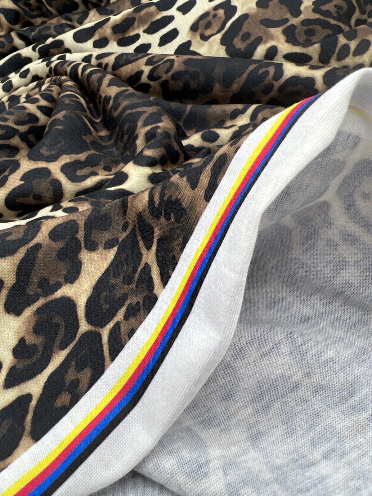 Leopard Animal Print Spun Poly Stretch Fabric