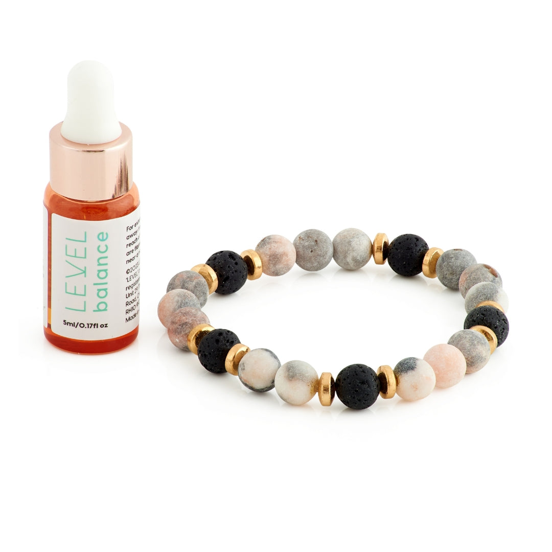 Lava Bead Aromatherapy Bracelet with Essential Oil - Balance