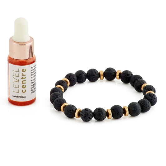 Lava Bead Aromatherapy Bracelet with Essential Oil - Centre