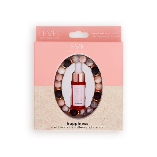 Lava Bead Aromatherapy Bracelet with Essential Oil - Happiness