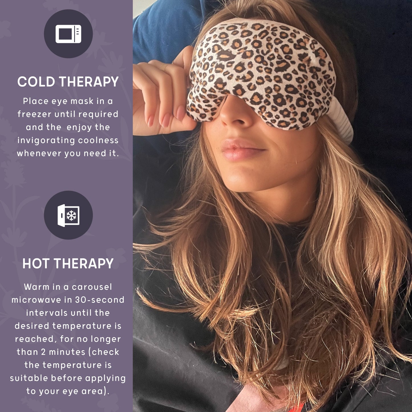 Lavender Deep Pressure Therapy Mask - Leopard Print