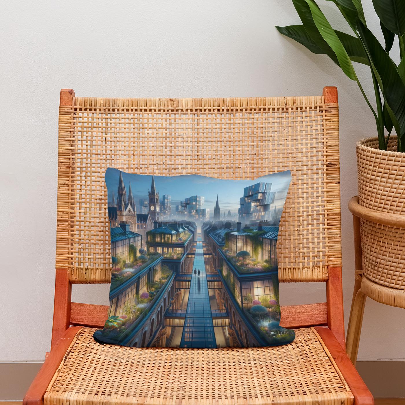 Green Canopy Twilight Cotton Cushion