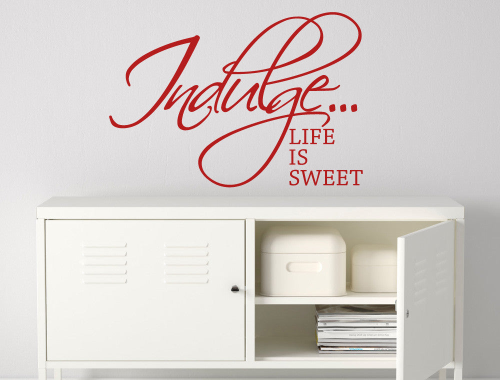 Life is Sweet Vinyl Wall Quotes Sticker
