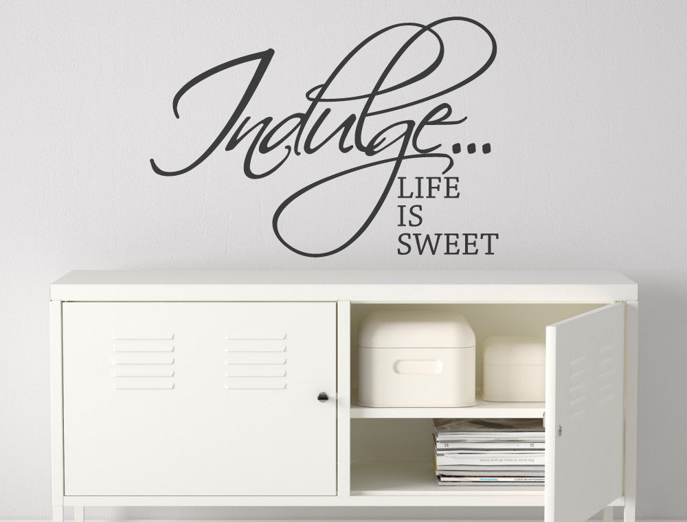 Life is Sweet Vinyl Wall Quotes Sticker