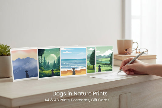 Dog in Nature Greetings Card