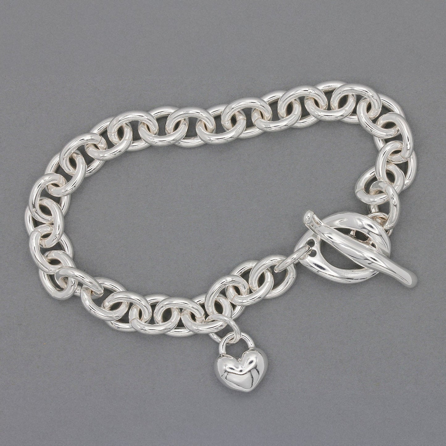 Lifetime Silver Heart Charm Bracelet