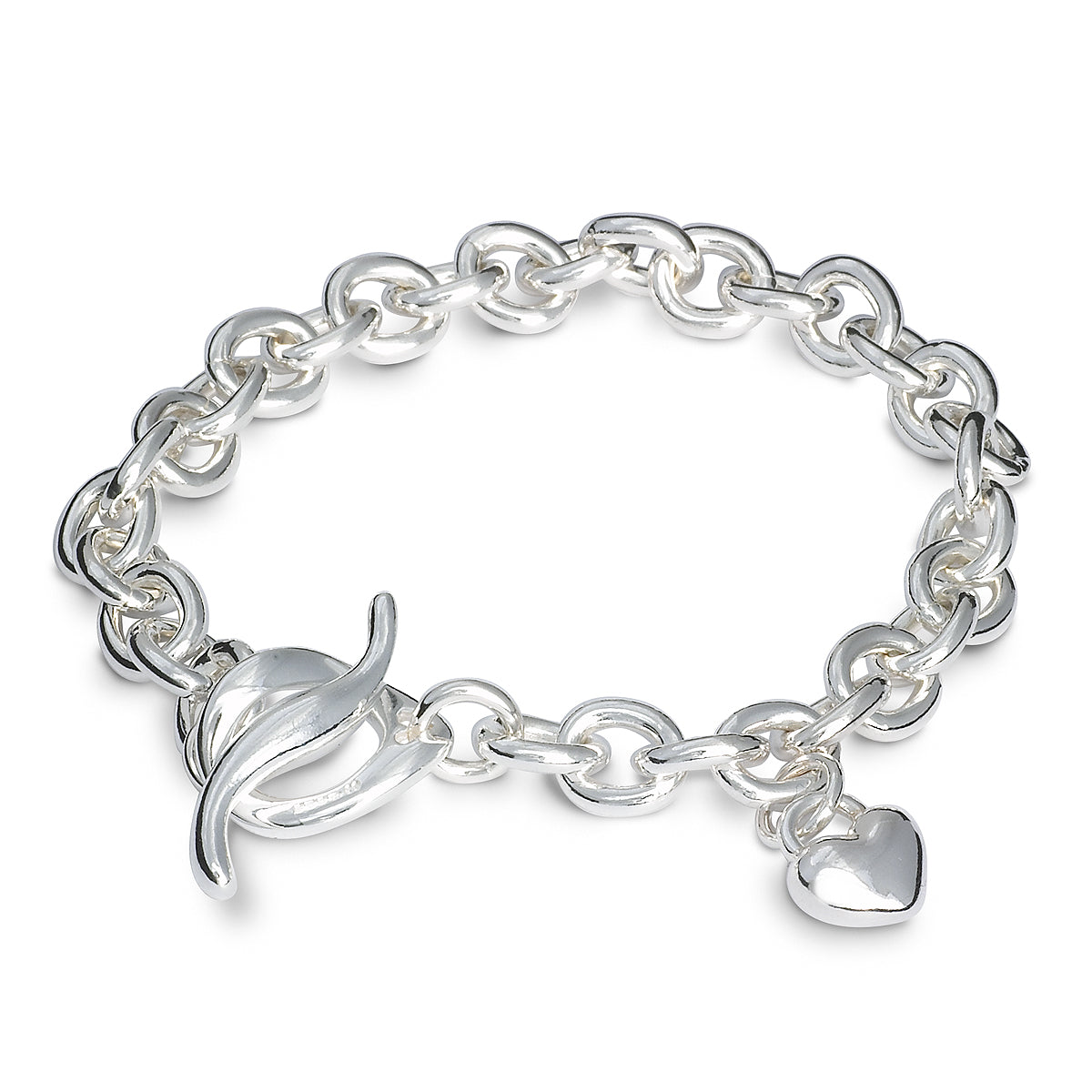Lifetime Silver Heart Charm Bracelet