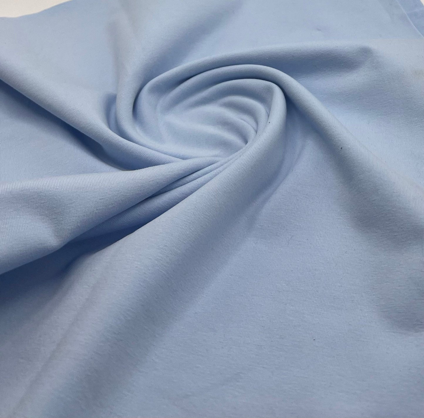 Light Blue Cotton Stretch Jersey 240 GSM 92/8 Lycra 4 Way Stretch