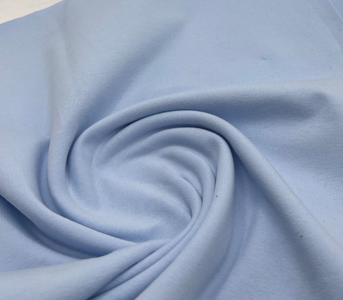 Light Blue Cotton Stretch Jersey 240 GSM 92/8 Lycra 4 Way Stretch